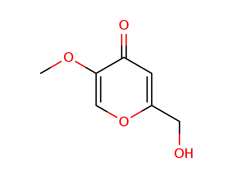 Molecular Structure of 6269-25-6 (2-(HYDROXYMETHYL)-5-METHOXY-4H-PYRAN-4-ONE)