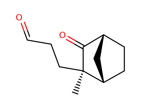 Molecular Structure of 131694-65-0 ((1S,2R)-3-(2-methyl-3-oxobicyclo<2.2.1>hept-2-yl)propanal)