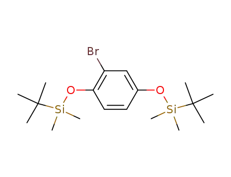 Molecular Structure of 78018-59-4 (1,4-Bis(tert-butyldimethysiloxy)-2-bromobenzene)