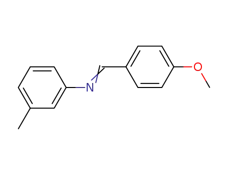 Molecular Structure of 20534-77-4 (Benzenamine, N-[(4-methoxyphenyl)methylene]-3-methyl-)