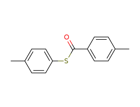 Molecular Structure of 39248-95-8 (Benzenecarbothioic acid, 4-methyl-, S-(4-methylphenyl) ester)