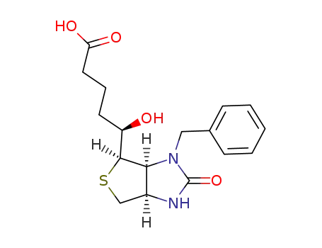 (R)-5-((3aR,6R,6aS)-1-Benzyl-2-oxo-hexahydro-thieno[3,4-d]imidazol-6-yl)-5-hydroxy-pentanoic acid
