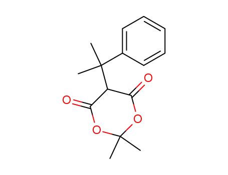Molecular Structure of 81710-07-8 (2,2-dimethyl-5-(1-methyl-1-phenylethyl)-1,3-dioxane-4,6-dione)