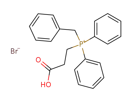 Molecular Structure of 112700-53-5 (Phosphonium, (2-carboxyethyl)diphenyl(phenylmethyl)-, bromide)