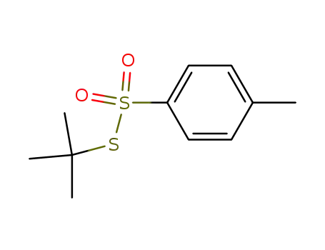 Molecular Structure of 2943-19-3 (S-tert-butyl 4-methylbenzenesulfonothioate)
