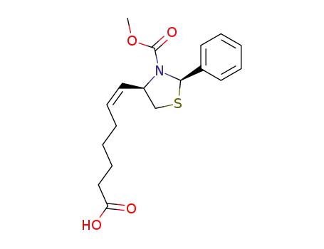 cis-4-(R)-<6-(Methoxycarbonyl)hex-1-enyl>-2(R)-phenylthiazolidine-3-carboxylic acid