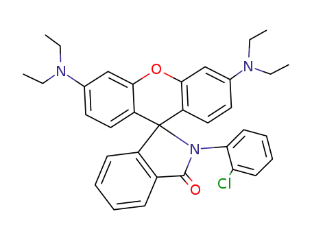 Molecular Structure of 51750-84-6 (2-(2-chlorophenyl)-3',6'-bis(diethylamino)spiro[1H-isoindole-1,9'-[9H]xanthene]-3(2H)-one)