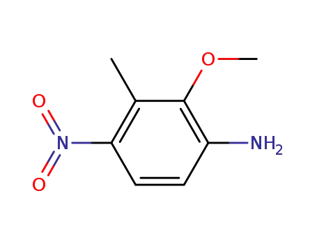 Molecular Structure of 861609-40-7 (2-methoxy-3-methyl-4-nitro-aniline)