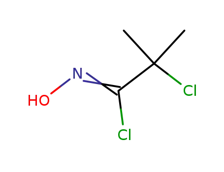 Molecular Structure of 20599-47-7 (Propanimidoyl chloride, 2-chloro-N-hydroxy-2-methyl-)
