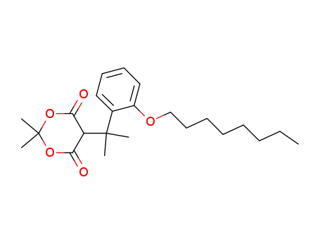 Molecular Structure of 1190929-75-9 (2,2-dimethyl-5-(2-(2-(octyloxy)phenyl)propan-2-yl)-1,3-dioxane-4,6-dione)