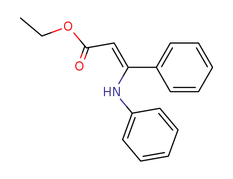 Molecular Structure of 3556-76-1 (ethyl (2Z)-3-phenyl-3-(phenylamino)prop-2-enoate)