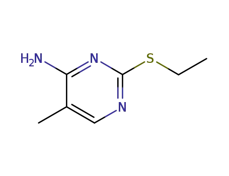 Molecular Structure of 54410-87-6 (2-(Ethylthio)-5-methyl-4-pyrimidinamine)