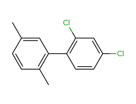 Molecular Structure of 69299-48-5 (2,4-Dichloro-2',5'-dimethyl-1,1'-biphenyl)