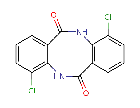 Molecular Structure of 106038-61-3 (4,10-dichloro-5<i>H</i>,11<i>H</i>-dibenzo[<i>b,f</i>][1,5]diazocine-6,12-dione)