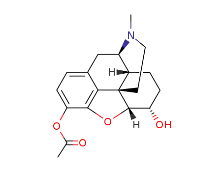 Molecular Structure of 58752-60-6 ((5alpha,6alpha)-4,5-epoxy-6-hydroxy-17-methylmorphinan-3-yl acetate)