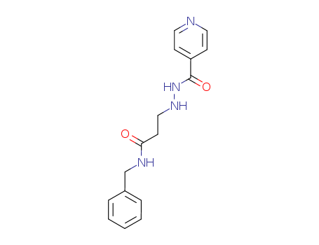 4-Pyridinecarboxylicacid, 2-[3-oxo-3-[(phenylmethyl)amino]propyl]hydrazide