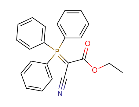 Molecular Structure of 13504-72-8 (ethyl cyano(triphenyl-lambda~5~-phosphanylidene)acetate)