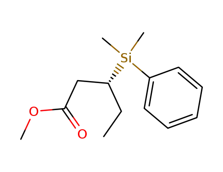 Molecular Structure of 109053-82-9 ((R)-methyl 3-(dimethyl(phenyl)silyl)pentanoate)