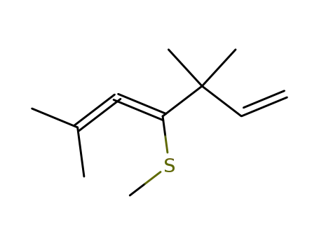 Molecular Structure of 52528-20-8 (1,4,5-Heptatriene, 3,3,6-trimethyl-4-(methylthio)-)