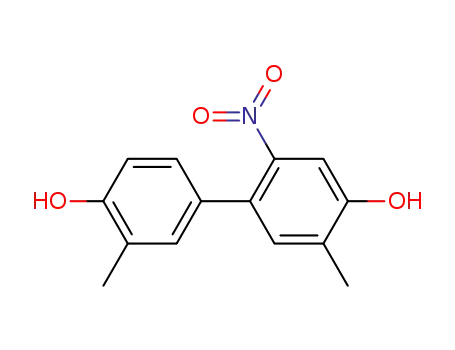 Molecular Structure of 112036-06-3 (6-nitro-4,4'-dihydroxy-3,3'-dimethylbiphenyl)