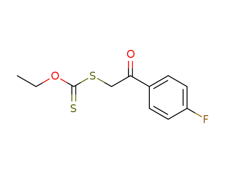Molecular Structure of 128400-42-0 (S-[2-(4-fluorophenyl)-2-oxoethyl]-O-ethyl dithiocarbonate)