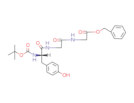 Molecular Structure of 60566-43-0 (Glycine, N-[N-[N-[(1,1-dimethylethoxy)carbonyl]-L-tyrosyl]glycyl]-,
phenylmethyl ester)