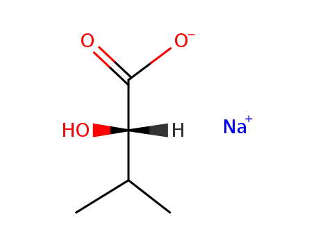 Molecular Structure of 54641-19-9 (sodium (S)-2-hydroxy-3-methylbutyrate)