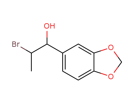 Molecular Structure of 57961-85-0 (2-Bromo-1-<3,4-(methylenedioxy)phenyl>-1-propanol)