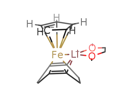 Molecular Structure of 69393-65-3 ([(cyclopentadienyl)Fe(1,5-cyclooctadiene)Li(dimethoxyethane)])