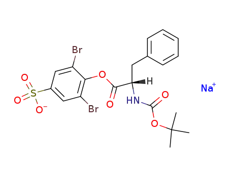 L-Phenylalanine, N-[(1,1-dimethylethoxy)carbonyl]-,
2,6-dibromo-4-sulfophenyl ester, monosodium salt