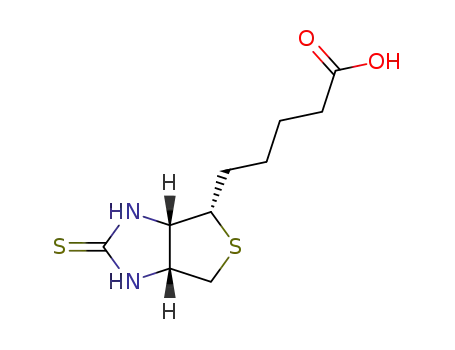 Molecular Structure of 29117-49-5 (5-((3aS,4S,6aR)-2-thioxohexahydro-1H-thieno[3,4-d]imidazol-4-yl)pentanoic acid)
