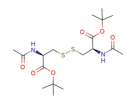 Molecular Structure of 1079950-07-4 (N,N'-Diacetyl-L-cystine Bis(tert-Butyl) Diester)