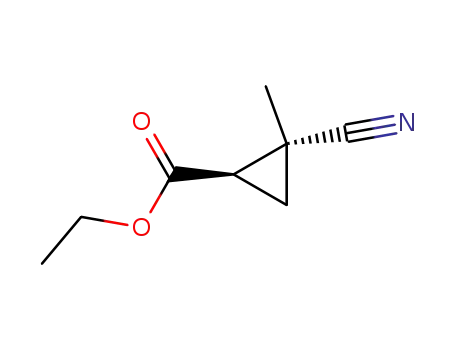 Cyclopropanecarboxylic acid, 2-cyano-2-methyl-, ethyl ester, trans- (9CI)