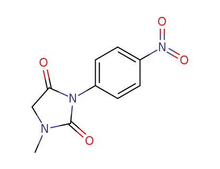 Molecular Structure of 92088-75-0 (2,4-Imidazolidinedione, 1-methyl-3-(4-nitrophenyl)-)