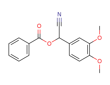 Molecular Structure of 102327-45-7 (2-benzoyloxy-2-(3',4'-dimethoxyphenyl)-acetonitrile)