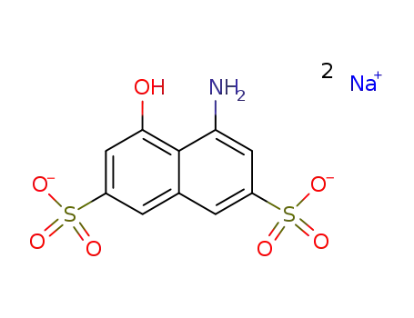 Molecular Structure of 17265-34-8 (4-amino-5-hydroxynaphthalene-2,7-disulphonic acid, sodium salt)