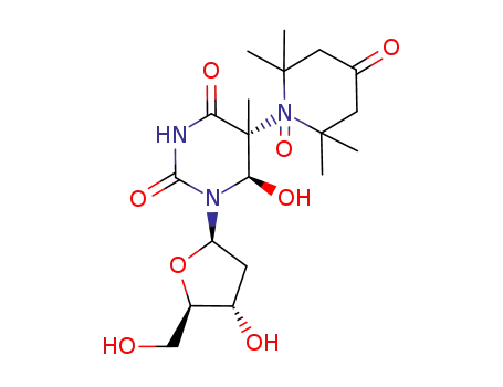 trans-(5R,6R)-6-hydroxy-5-(2,2,6,6-tetramethyl-4-oxo-1-piperidinyl-N-oxide)-5,6-dihydrothymidine
