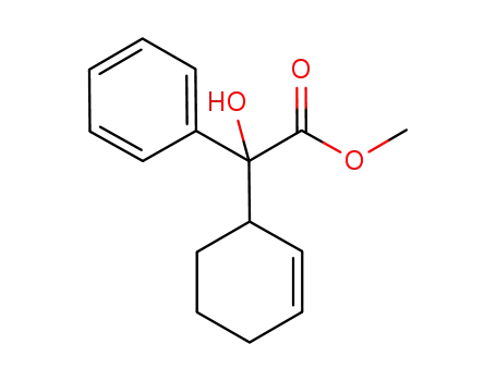 Molecular Structure of 424792-59-6 (methyl 2-(2'-cyclohexen-1'-yl)-2-hydroxy-2-phenylacetate)