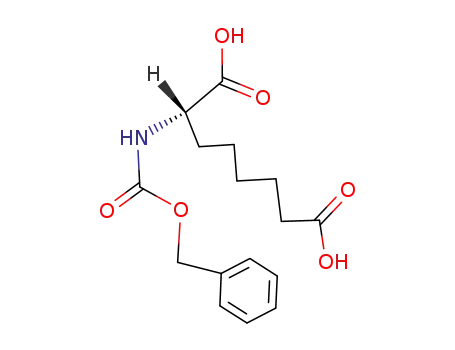 Molecular Structure of 19641-64-6 (Octanedioic acid, 2-[[(phenylmethoxy)carbonyl]amino]-, (2S)-)