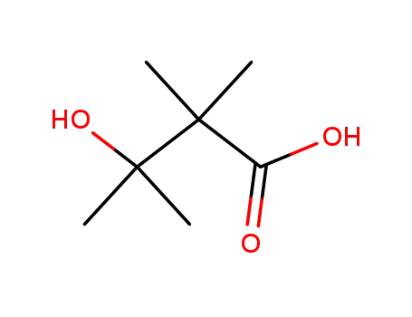 Molecular Structure of 594-88-7 (Butanoic acid, 3-hydroxy-2,2,3-trimethyl-)
