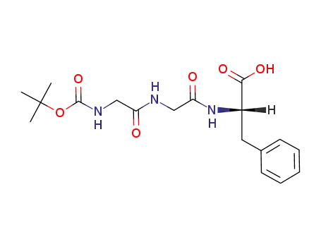 Molecular Structure of 39621-73-3 (L-Phenylalanine, N-[N-[N-[(1,1-dimethylethoxy)carbonyl]glycyl]glycyl]-)