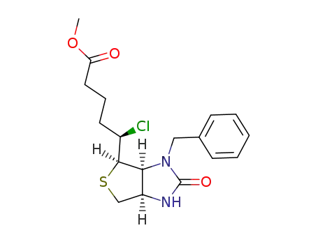 (R)-5-((3aR,6R,6aS)-1-Benzyl-2-oxo-hexahydro-thieno[3,4-d]imidazol-6-yl)-5-chloro-pentanoic acid methyl ester
