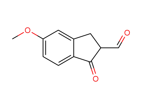 Molecular Structure of 952006-66-5 (5-methoxy-1-oxo-indan-2-carbaldehyde)