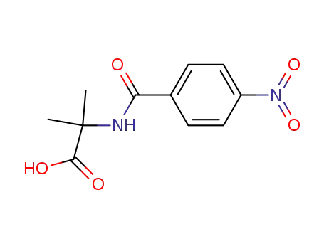 Molecular Structure of 52944-16-8 (2-(4-nitrobenzoylamino)isobutyric acid)