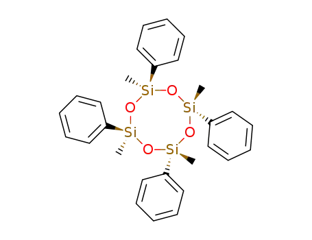 Molecular Structure of 15331-54-1 (cis-trans-cis-2,4,6,8-tetraphenyl-2,4,6,8-tetramethylcyclotetrasiloxane)