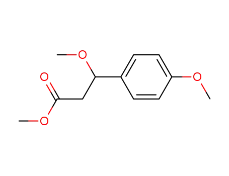 Molecular Structure of 69098-08-4 (methyl 3-(4-methoxyphenyl)-3-methoxypropanoate)