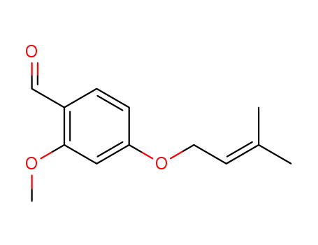 Molecular Structure of 73569-44-5 (2-methoxy-4-[(3-methylbut-2-en-1-yl)oxy]benzaldehyde)