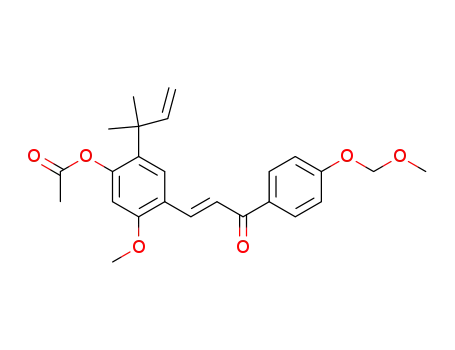 2-Methoxy-4-acetoxy-4'-(methoxymethoxy)-5-(α,α-dimethylallyl)chalcone
