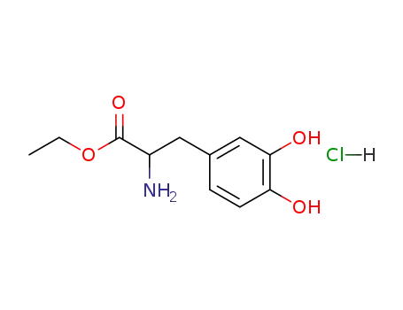Molecular Structure of 23234-41-5 (L-Dopa ethyl ester hydrochloride)