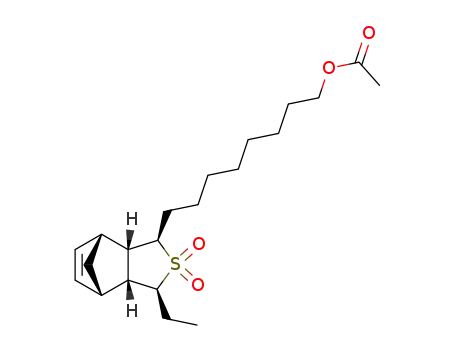 Acetic acid 8-((1R,2S,3R,5S,6R,7S)-5-ethyl-4,4-dioxo-4λ<sup>6</sup>-thia-tricyclo[5.2.1.0<sup>2,6</sup>]dec-8-en-3-yl)-octyl ester
